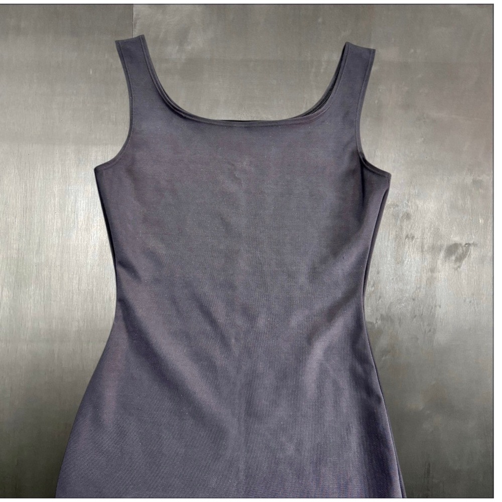 Dark Gray Bodycon Mini Dress Stretch Slip Dress Size S Minimalist Shapewear - Picture 5 of 6